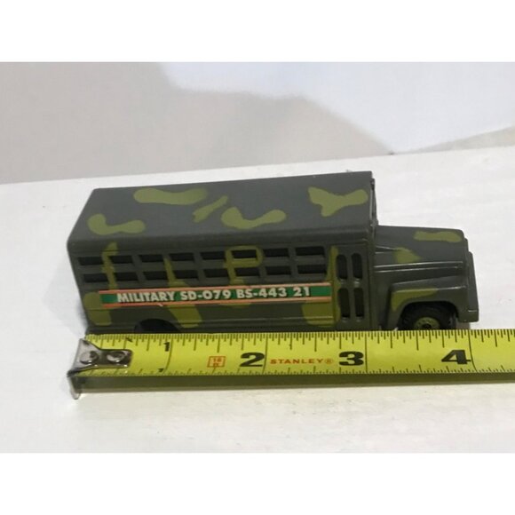 Vintage USA Military Toy Vehicles Set Of 3 Tank Motorcycle & Bus - Picture 11 of 16